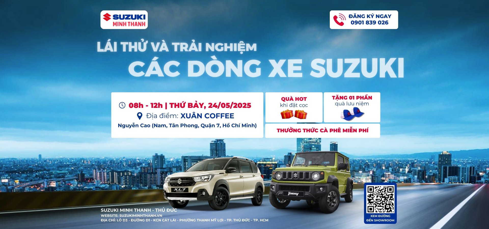 LÁI THỬ 05-2025 | Đăng ký Lái Thử và Trải nghiệm Dòng xe XL7 HYBRID & JIMNY cùng Suzuki Minh Thanh - Thủ Đức tại Quận 7