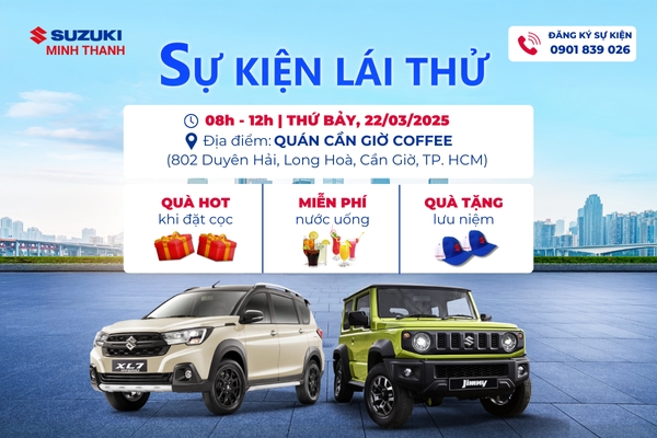 LÁI THỬ VÀ TRẢI NGHIỆM CÁC DÒNG XE SUZUKI TẠI CẦN GIỜ THÁNG 03-2025